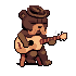 bear playing guitar
